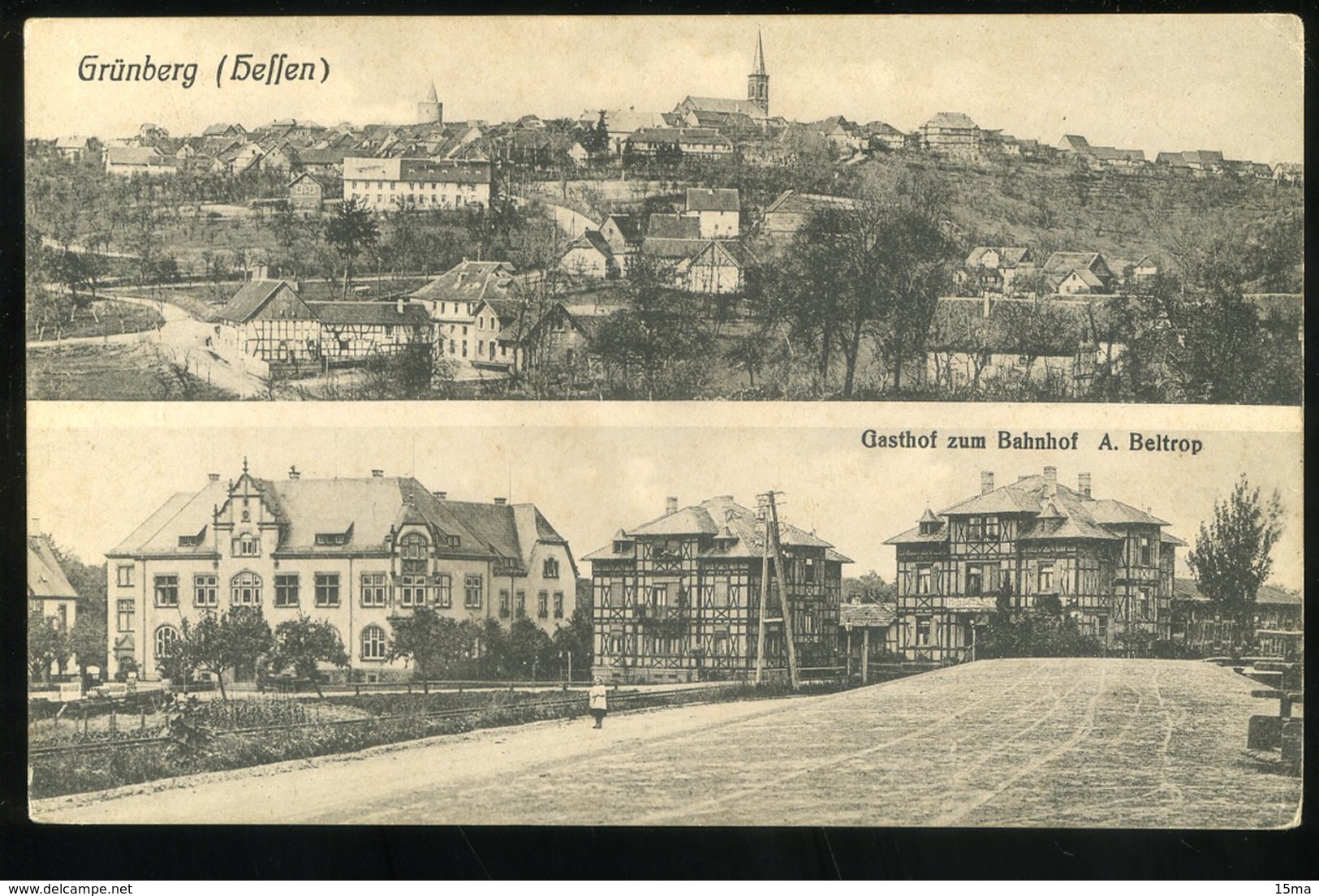 Grunberg Bessen Gasthof Zum Bahnhof Beltrop 1914 Heinrich Groninger - Gruenberg