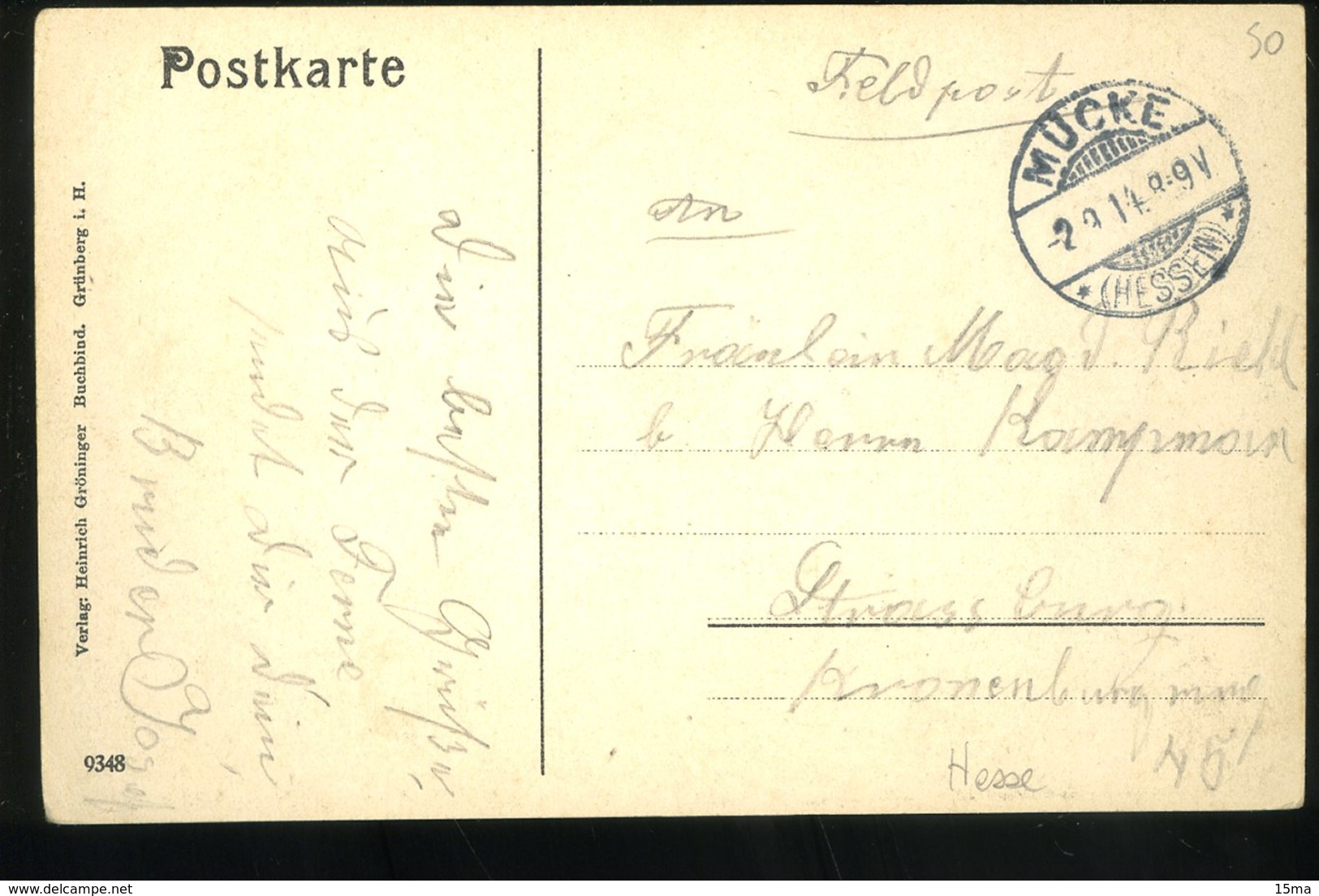 Grunberg Bessen Gasthof Zum Bahnhof Beltrop 1914 Heinrich Groninger - Grünberg