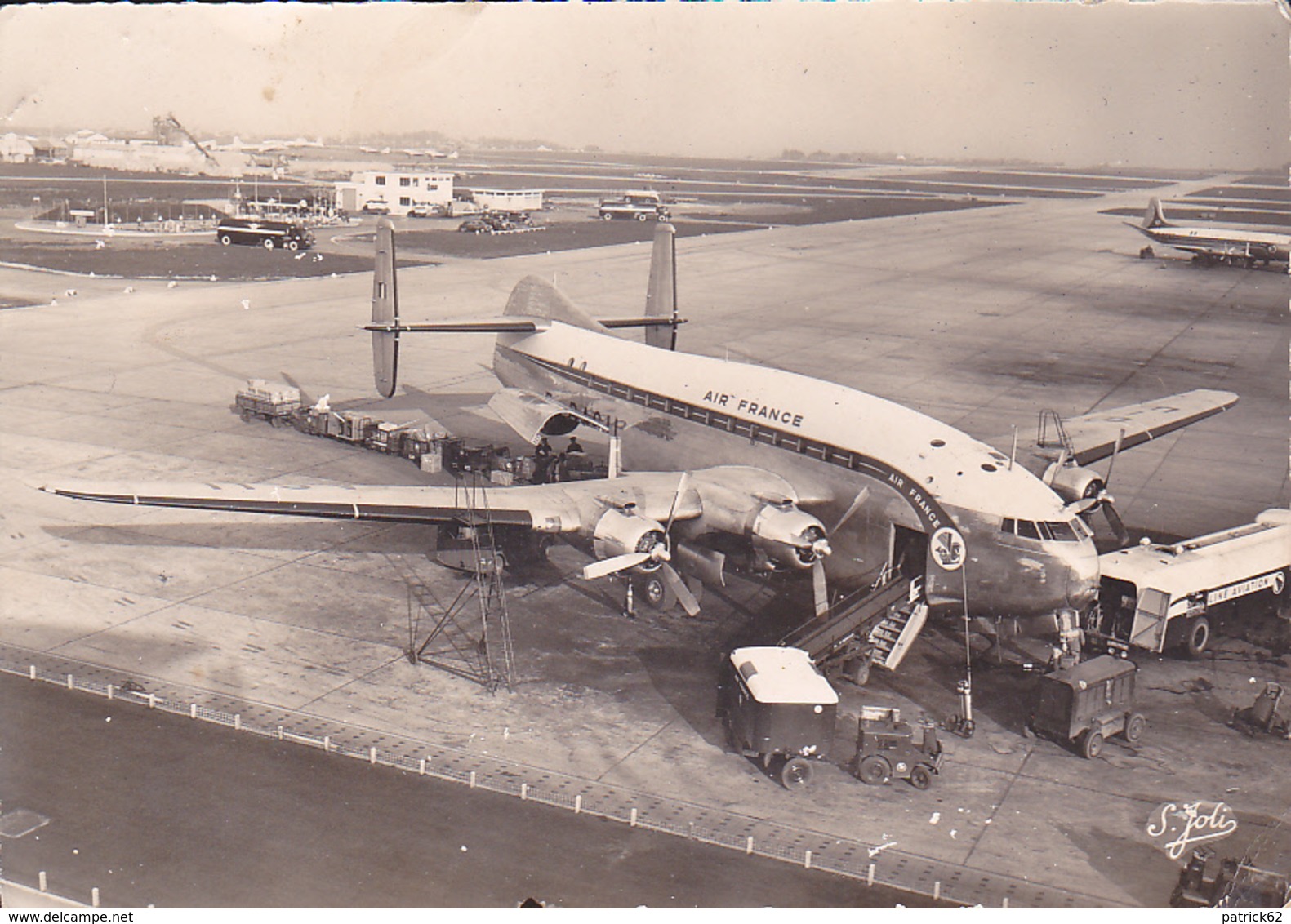 CPSM Années '50  Orly  Air France  Avion Bréguet 2 Ponts - 1946-....: Ere Moderne