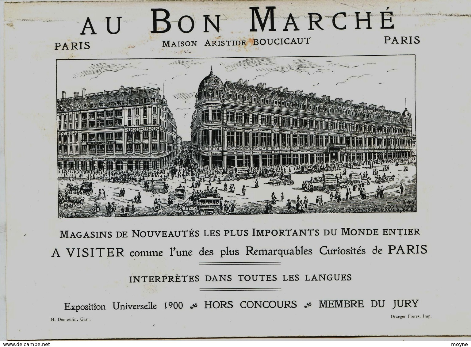 GRAND CHROMO - AU BON MARCHE -  * LE JEU DES QUATRE COINS -  L' OCCUPATION  SELON L'AGE  - - Au Bon Marché