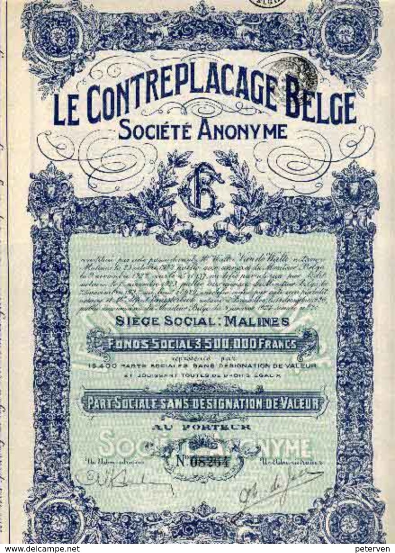 LE CONTREPLACAGE BELGE (Malines) - Agricoltura