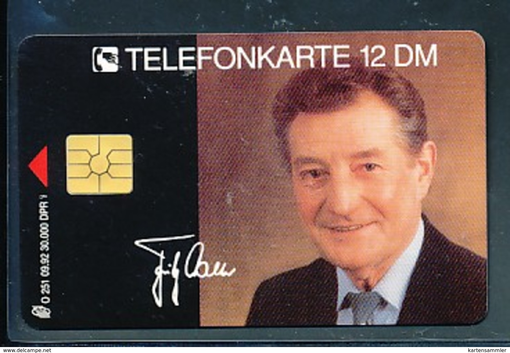 GERMANY Telefonkarte O 251 92 Fritz Walter - Fußball - Auflage  30 000 Stück - Siehe Scan -15566 - O-Reeksen : Klantenreeksen