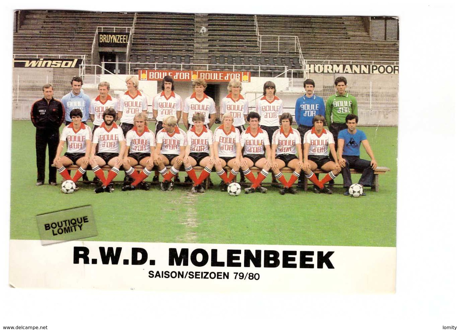 Belgique RWD Molenbeek Equipe Foot Ball Football Saison 1979 1980 Sponsor Boule D' Or - Molenbeek-St-Jean - St-Jans-Molenbeek