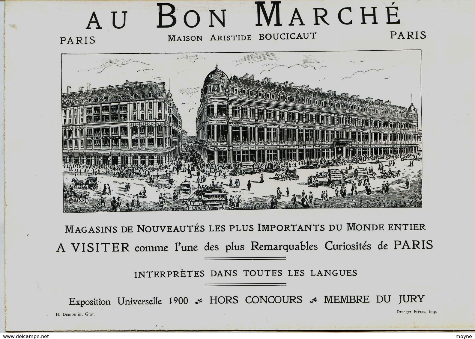 GRAND CHROMO - AU BON MARCHE  -  L' OCCUPATION  SELON L'AGE  -  *  LE JEU  DU  PIED  DE  BOEUF  * - Au Bon Marché