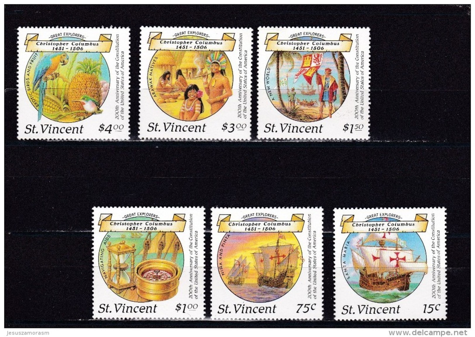 San Vicente Nº 1036 Al 1041 - St.Vincent (1979-...)