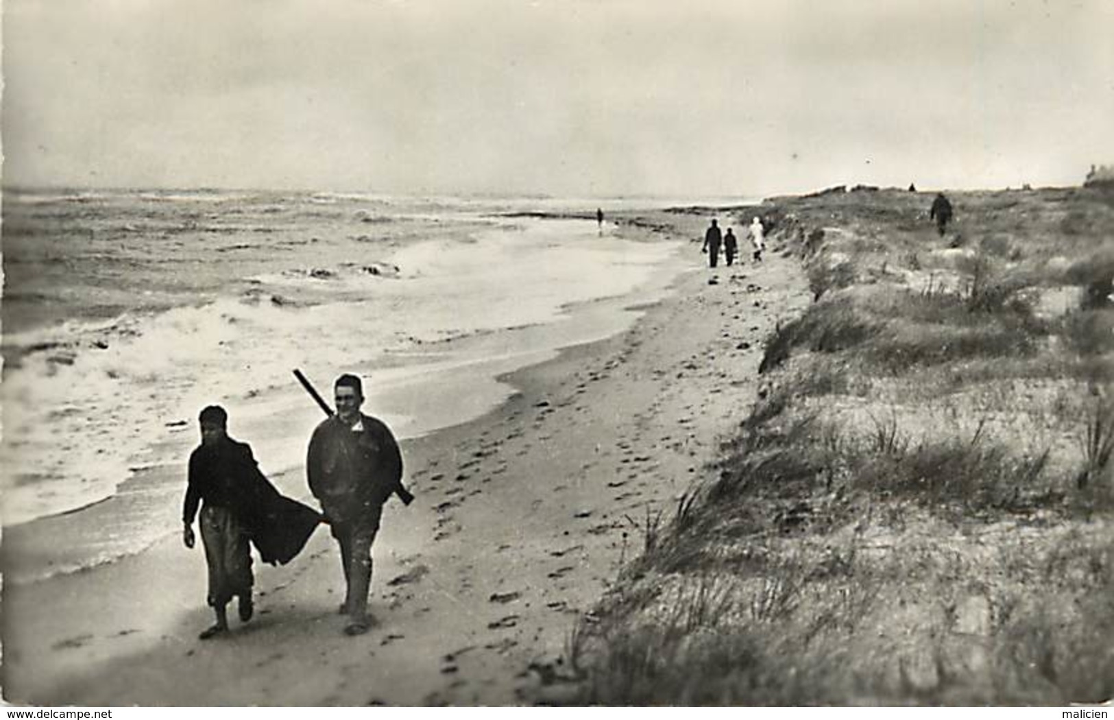 - Calvados -ref-F974 - Franceville - Dunes Et Mer Par Gros Temps - Chasseurs - Chasseurs - Chasse - Carte Bon Etat - - Autres & Non Classés