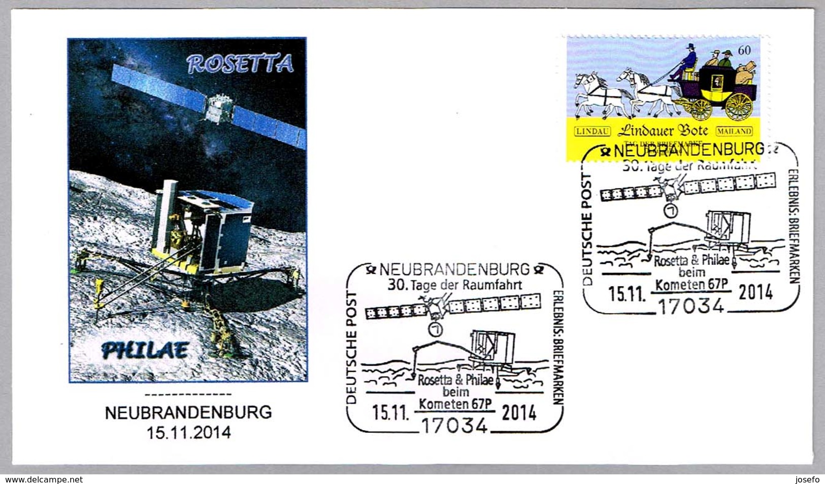 Sonda ROSETTA Y PHILAE - Kometa 67P. Neubrandenburg 2014 - Europa