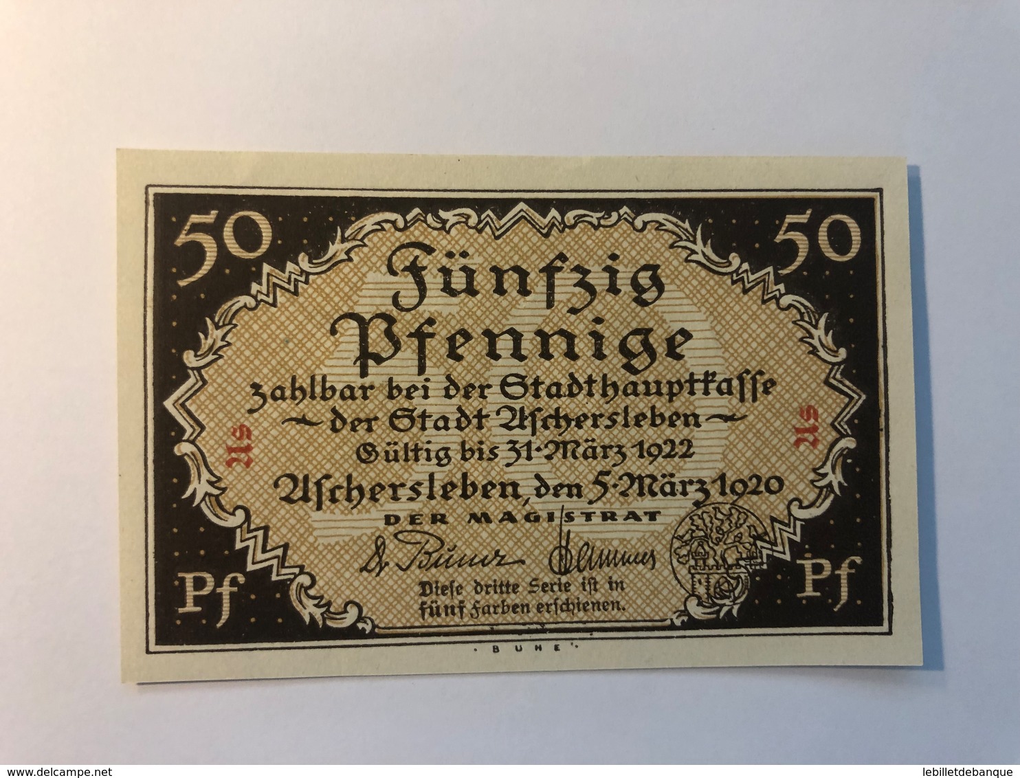 Allemagne Notgeld Aschersleben 50 Pfennig - Collections