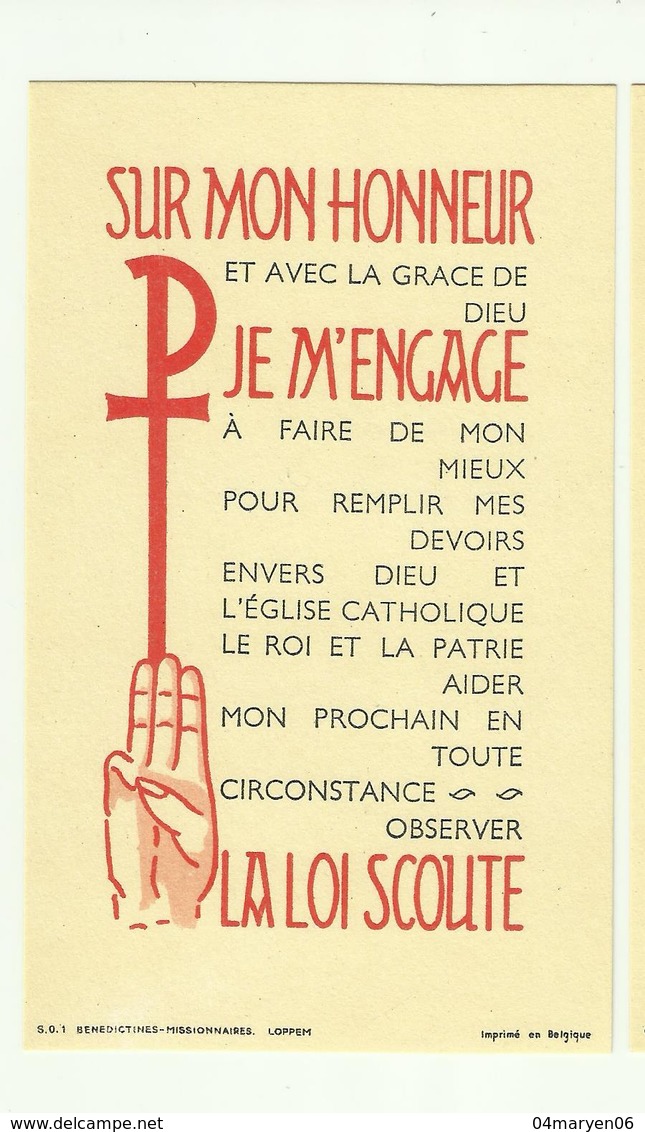 ** SUR MON HONNEUR JE M'ENGAGE LA LOI SCOUTE ** - Scoutismo