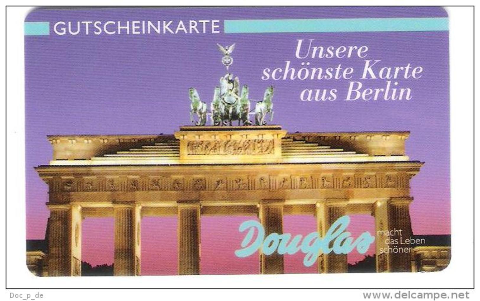 Allemagne - Douglas - Berlin Brandenburger Tor ( C ) - Carte Cadeau - Carta Regalo - Gift Card - Geschenkkarte - Gift Cards