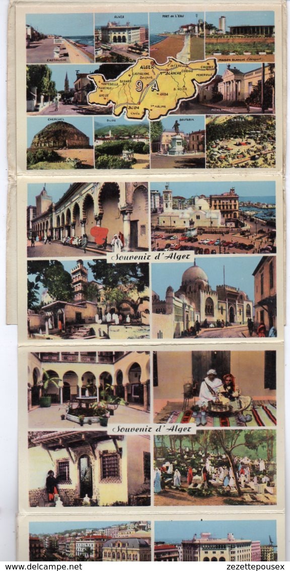 34418-ZE-ALGERIE-Souvenir D' ALGER Et Du Circuit Touristique D'Algérie-------carnet Album De 10 Vues Couleurs - Algeri