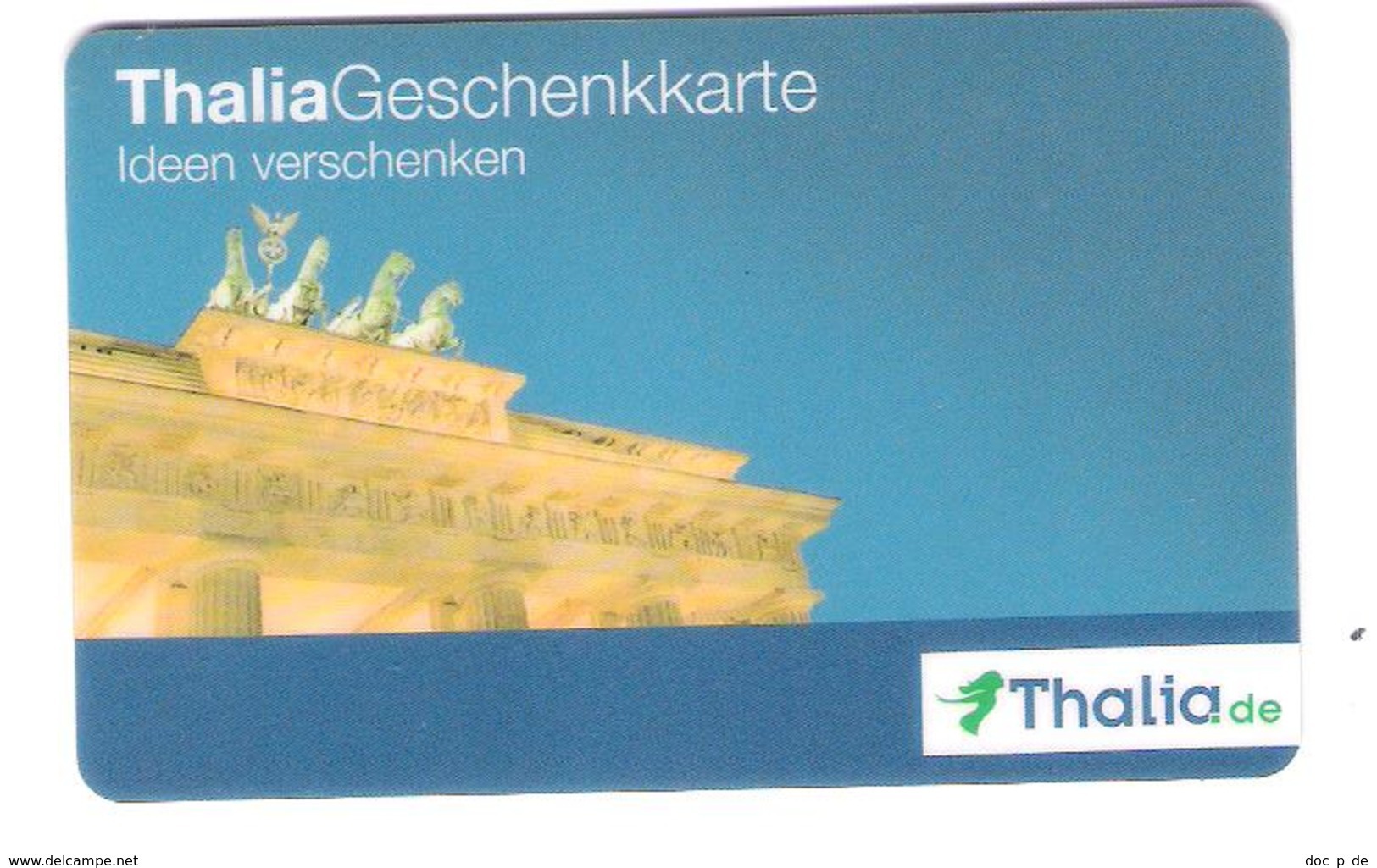 Germany - Carte Cadeau - Gift Card - Geschenkkarte - Thalia - Berlin - Brandenburger Tor - Gift Cards