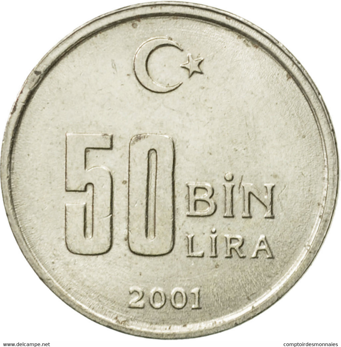 Monnaie, Turquie, 50000 Lira, 50 Bin Lira, 2001, Istanbul, SUP - Turquie