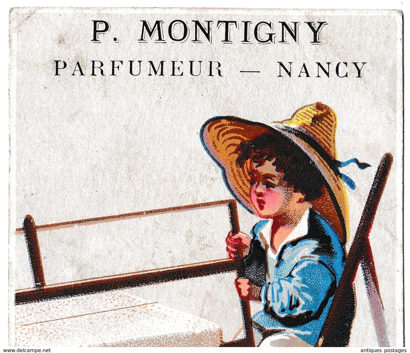 Chromolithographie P. Montigny Parfumeur Parfumerie NANCY Meurthe Et Moselle - Etiquettes