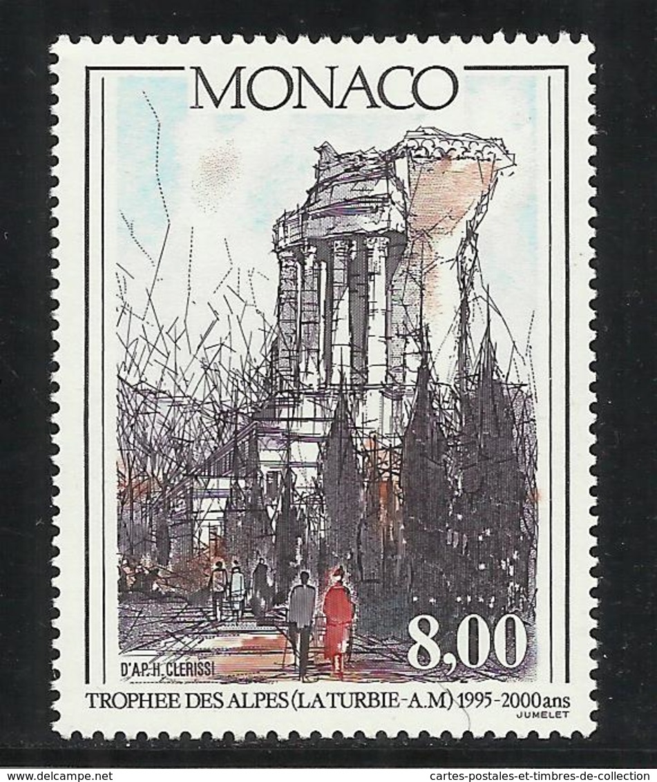 MONACO , 8 Frs , Bimillénaire De L'édification Du Trophée D' Auguste à La Turbie , 1995 , N° YT 1992 , NEUF ** - Neufs