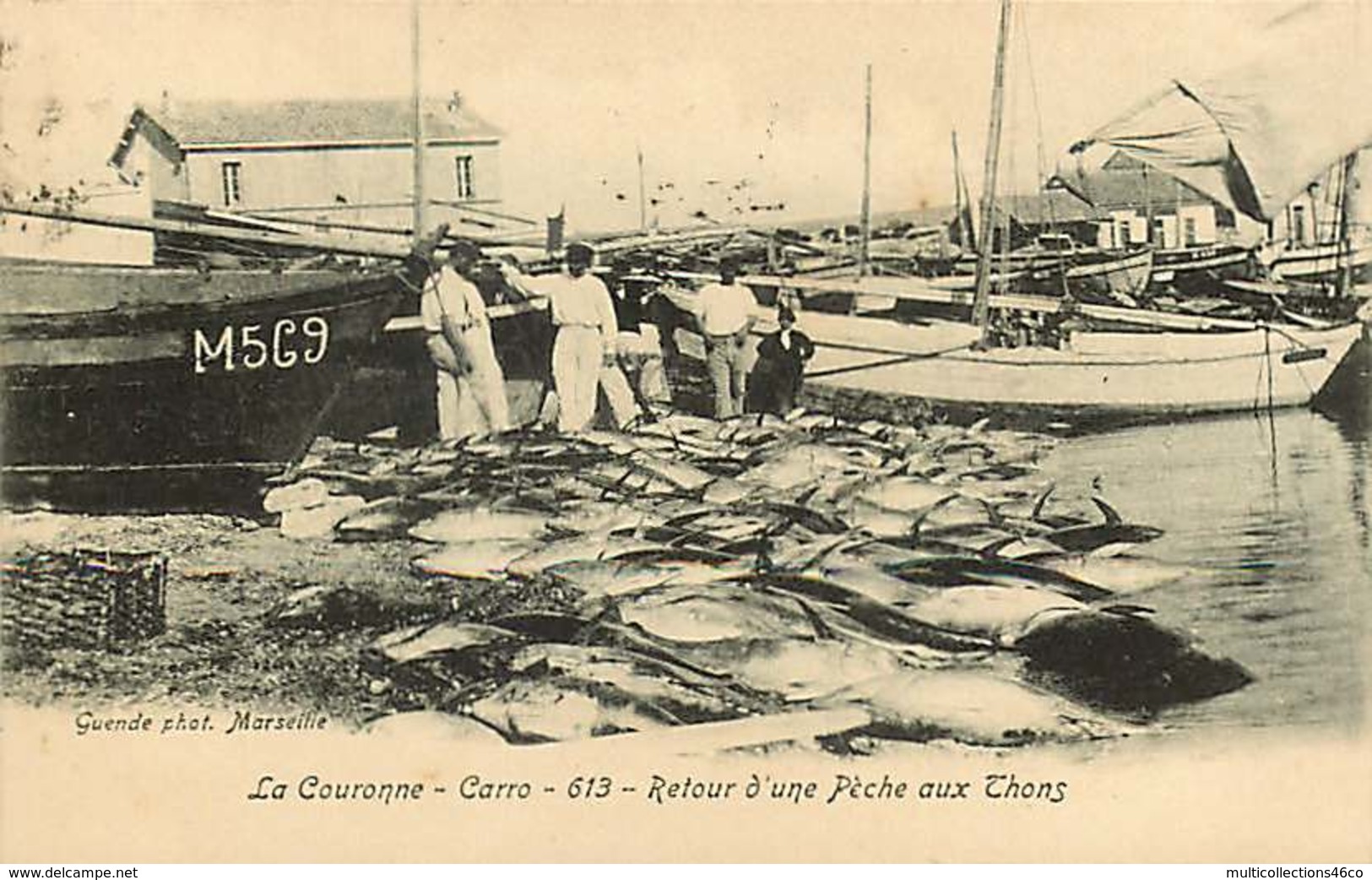 190319A - 13 LA COURONNE CARRO Retour D'une Pêche Aux Thons - Poisson Barque Port Mer - Autres & Non Classés