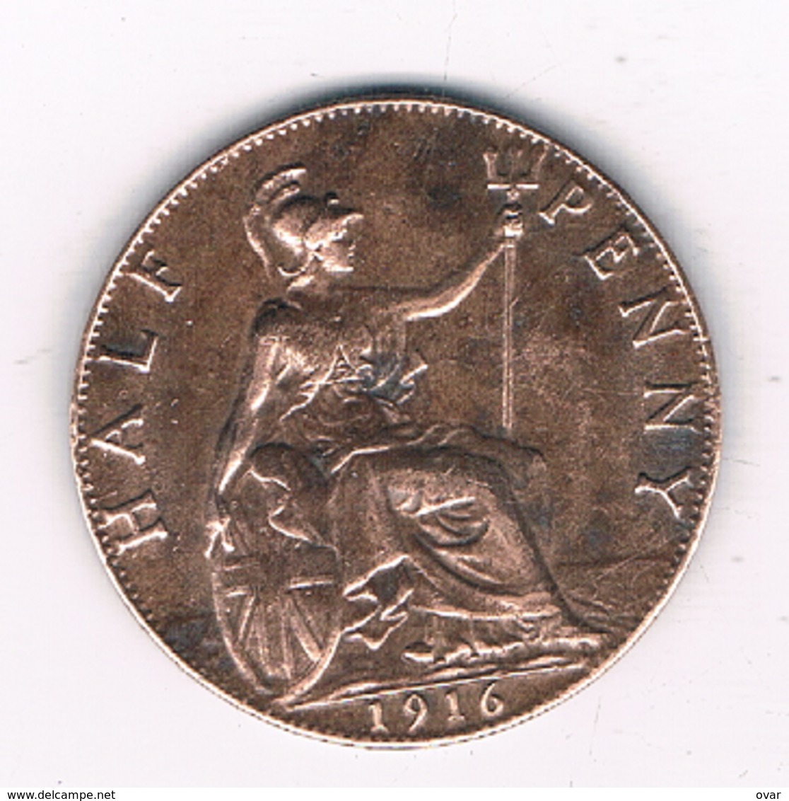 HALF PENNY 1916 GROOT-BRITANNIE /2409/ - C. 1/2 Penny