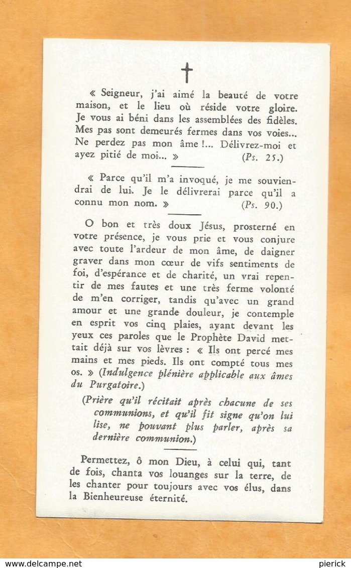 IMAGE GENEALOGIE FAIRE PART AVIS DECES CARTE MORTUAIRE  BARON DE VERNON SAINT SORLIN DE VALLOIRE 1958 DROME - Obituary Notices