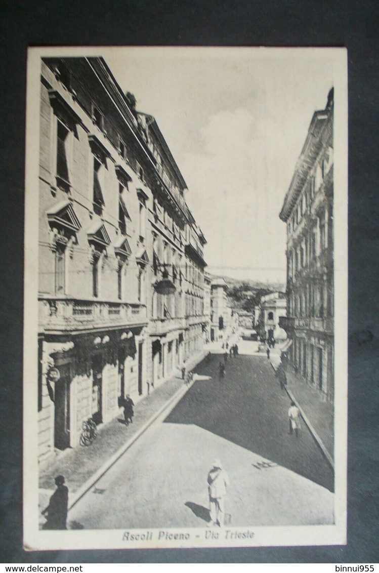 Cartolina Ascoli Piceno Via Trieste - Viaggiata - 29 - 7 - 1936 - - Ascoli Piceno