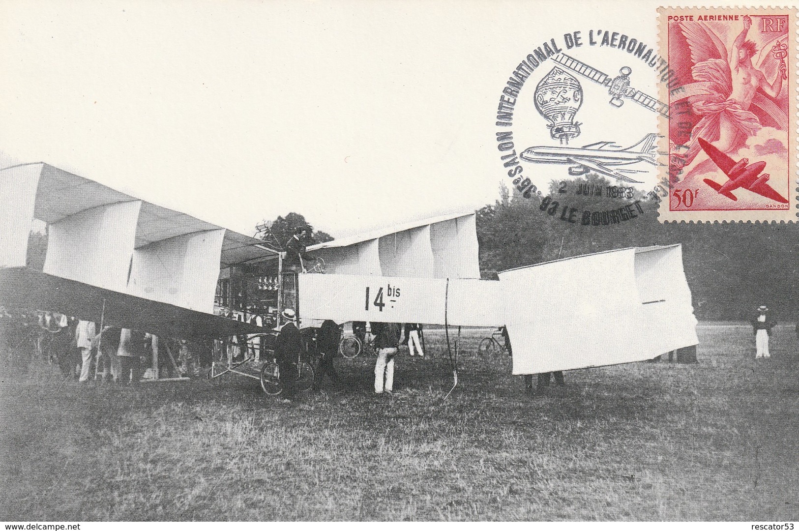 Rare Cpa Premier Jour Aviation Salon Du Bourget - 1914-18