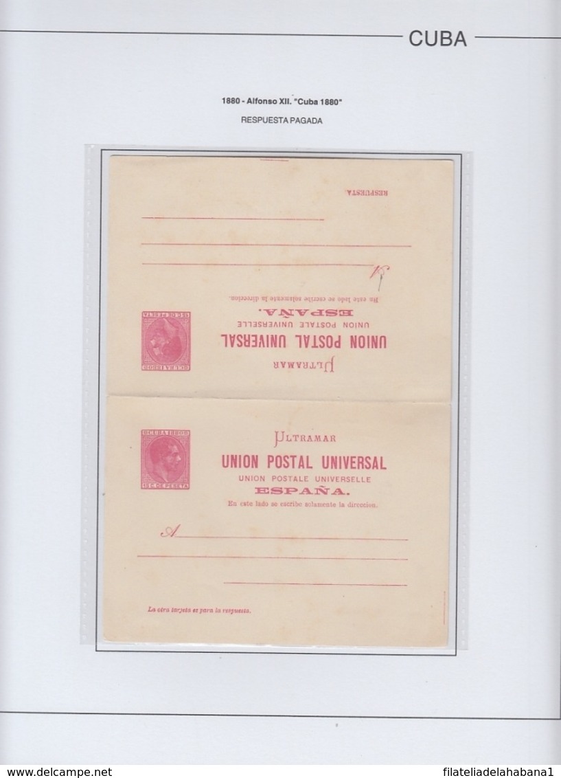 CUBA SPAIN COLONIAL POSTAL STATIONERY COLLECTION 1878-1898. EDIFIL ALBUM. HIGHT VALUE CATALOGE. - Colecciones & Series