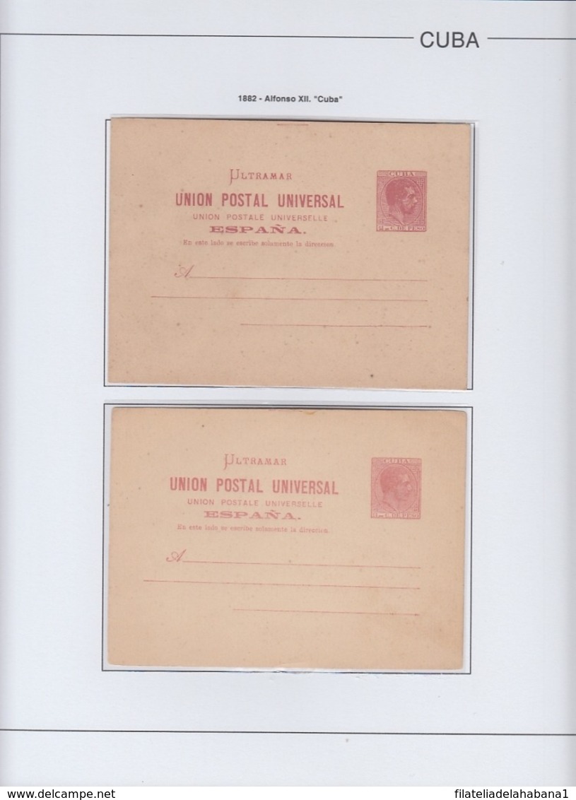 CUBA SPAIN COLONIAL POSTAL STATIONERY COLLECTION 1878-1898. EDIFIL ALBUM. HIGHT VALUE CATALOGE.