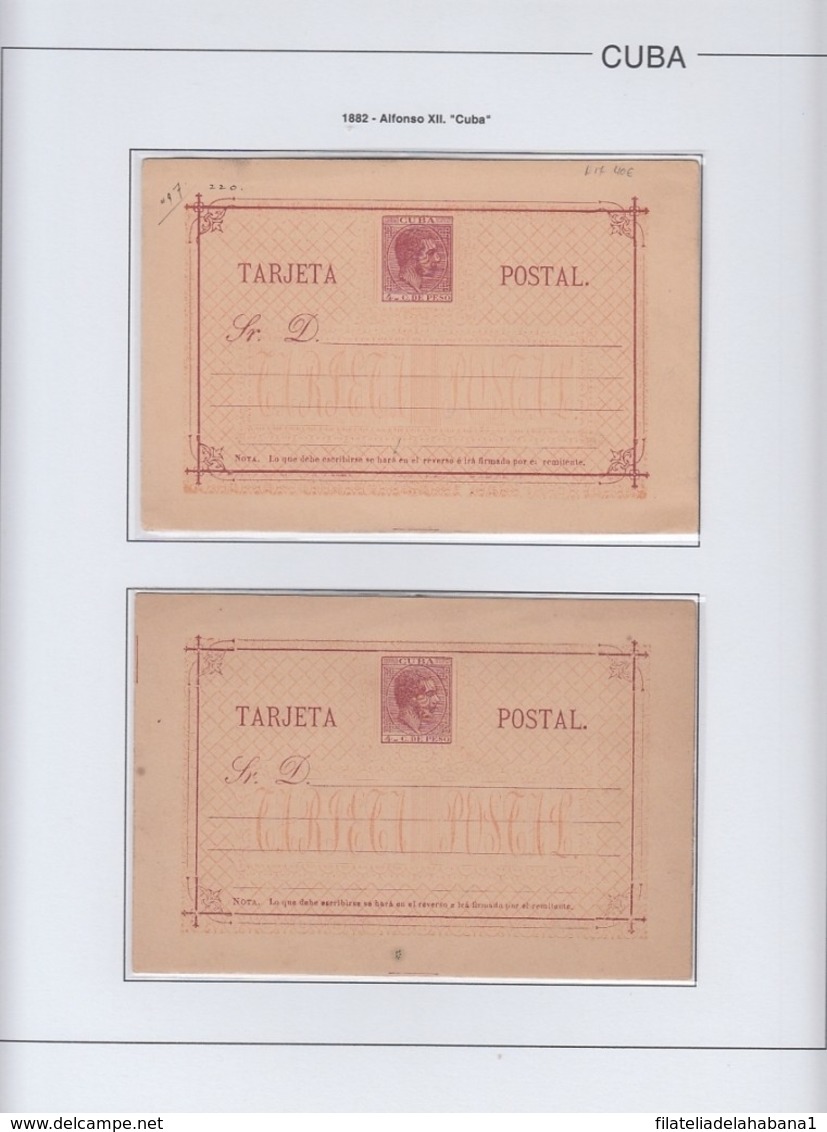 CUBA SPAIN COLONIAL POSTAL STATIONERY COLLECTION 1878-1898. EDIFIL ALBUM. HIGHT VALUE CATALOGE.