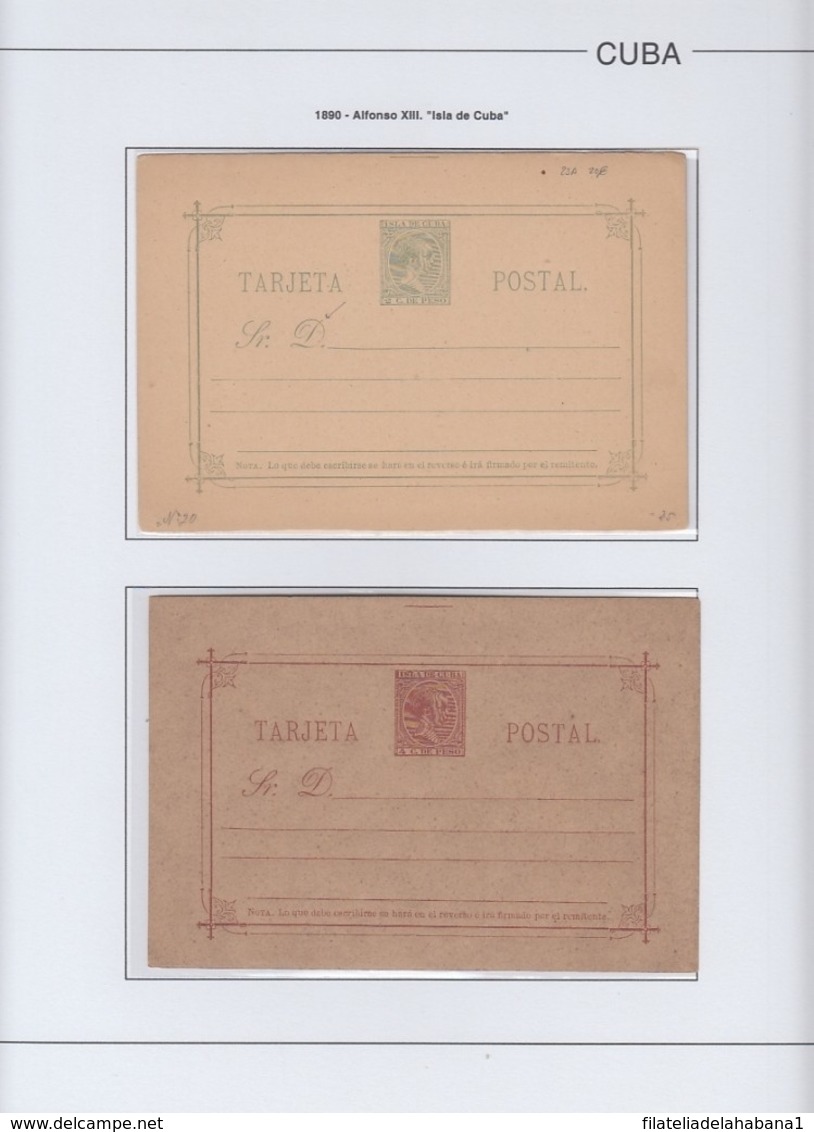 CUBA SPAIN COLONIAL POSTAL STATIONERY COLLECTION 1878-1898. EDIFIL ALBUM. HIGHT VALUE CATALOGE.