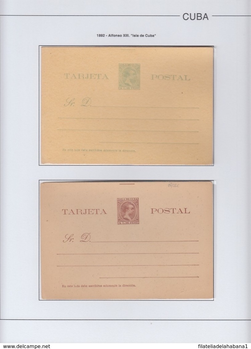 CUBA SPAIN COLONIAL POSTAL STATIONERY COLLECTION 1878-1898. EDIFIL ALBUM. HIGHT VALUE CATALOGE.