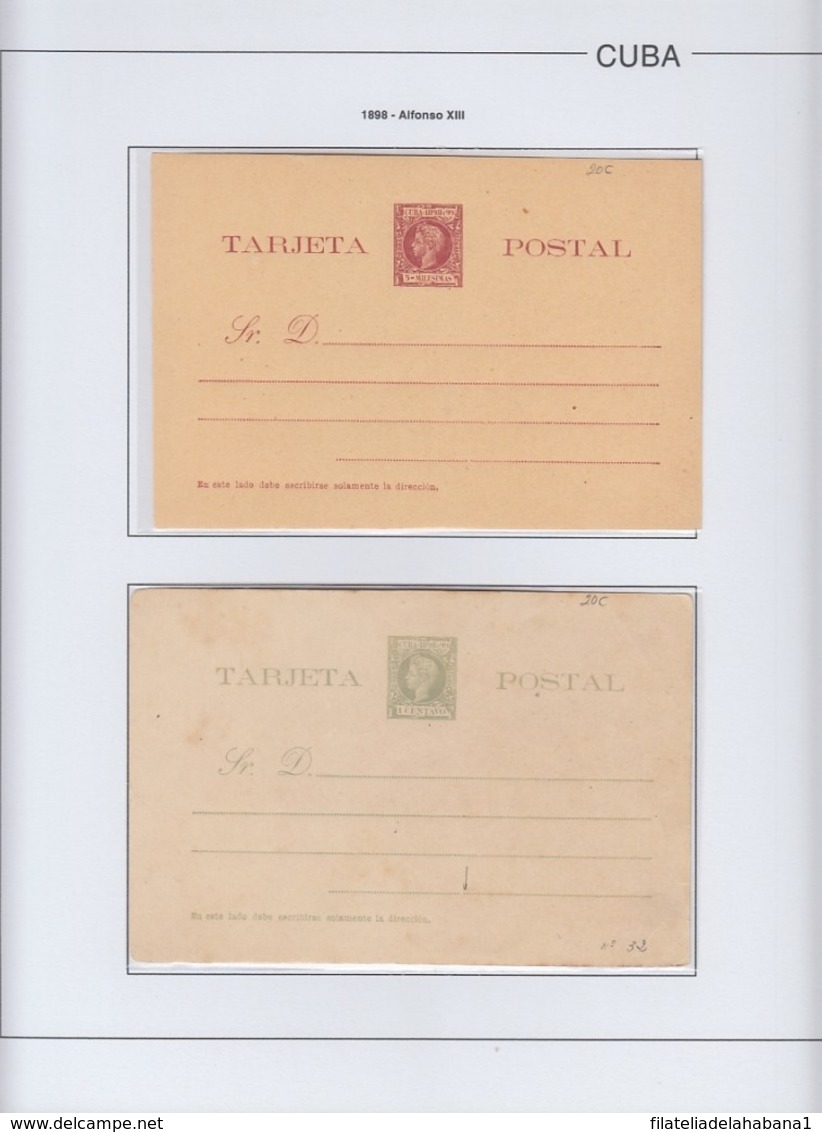 CUBA SPAIN COLONIAL POSTAL STATIONERY COLLECTION 1878-1898. EDIFIL ALBUM. HIGHT VALUE CATALOGE.