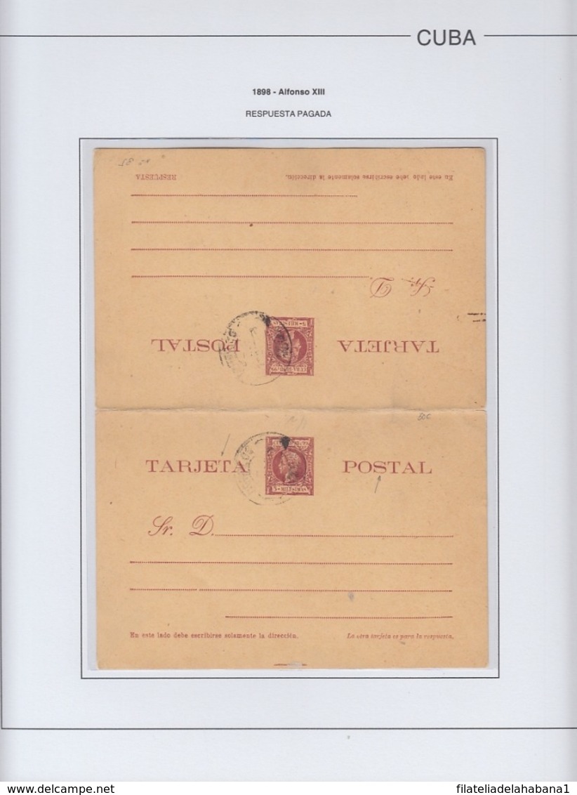 CUBA SPAIN COLONIAL POSTAL STATIONERY COLLECTION 1878-1898. EDIFIL ALBUM. HIGHT VALUE CATALOGE.