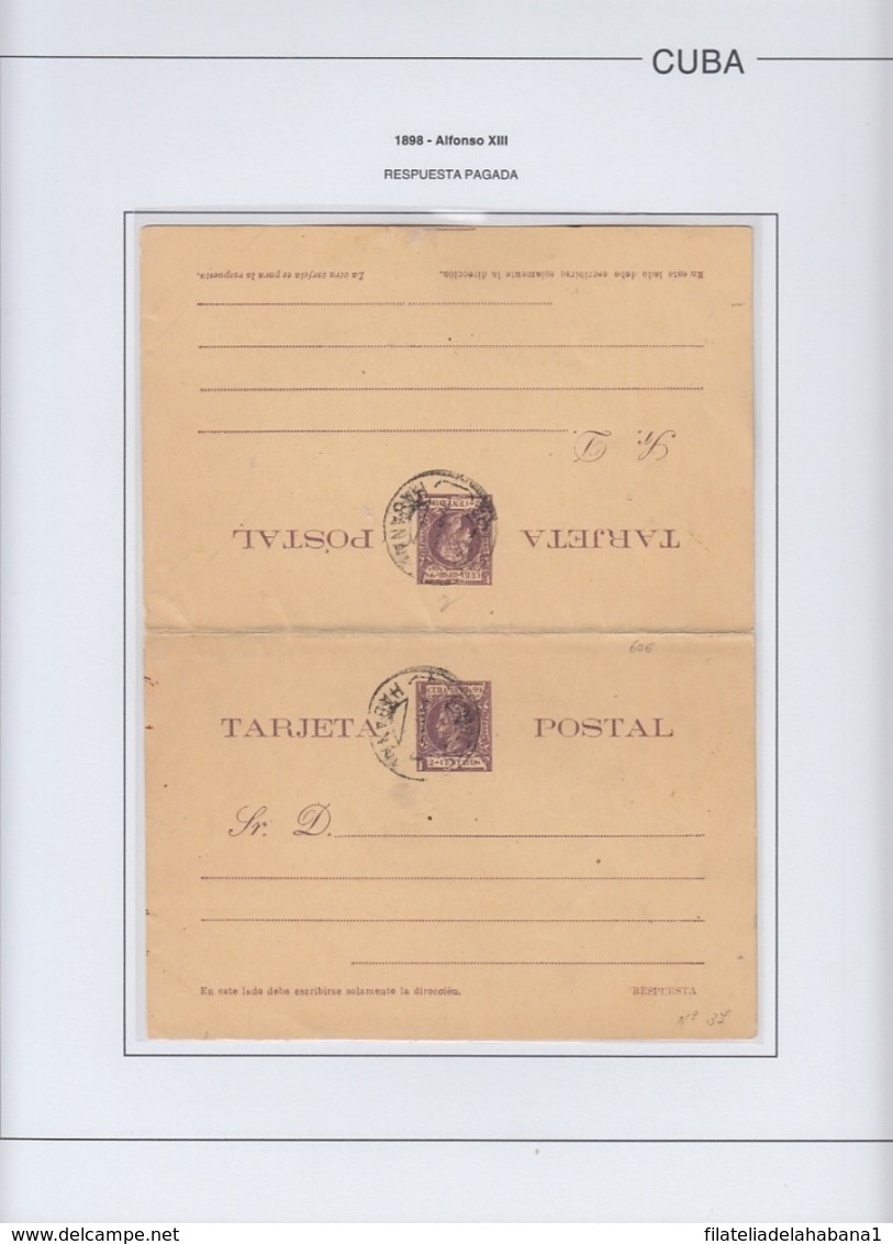 CUBA SPAIN COLONIAL POSTAL STATIONERY COLLECTION 1878-1898. EDIFIL ALBUM. HIGHT VALUE CATALOGE.