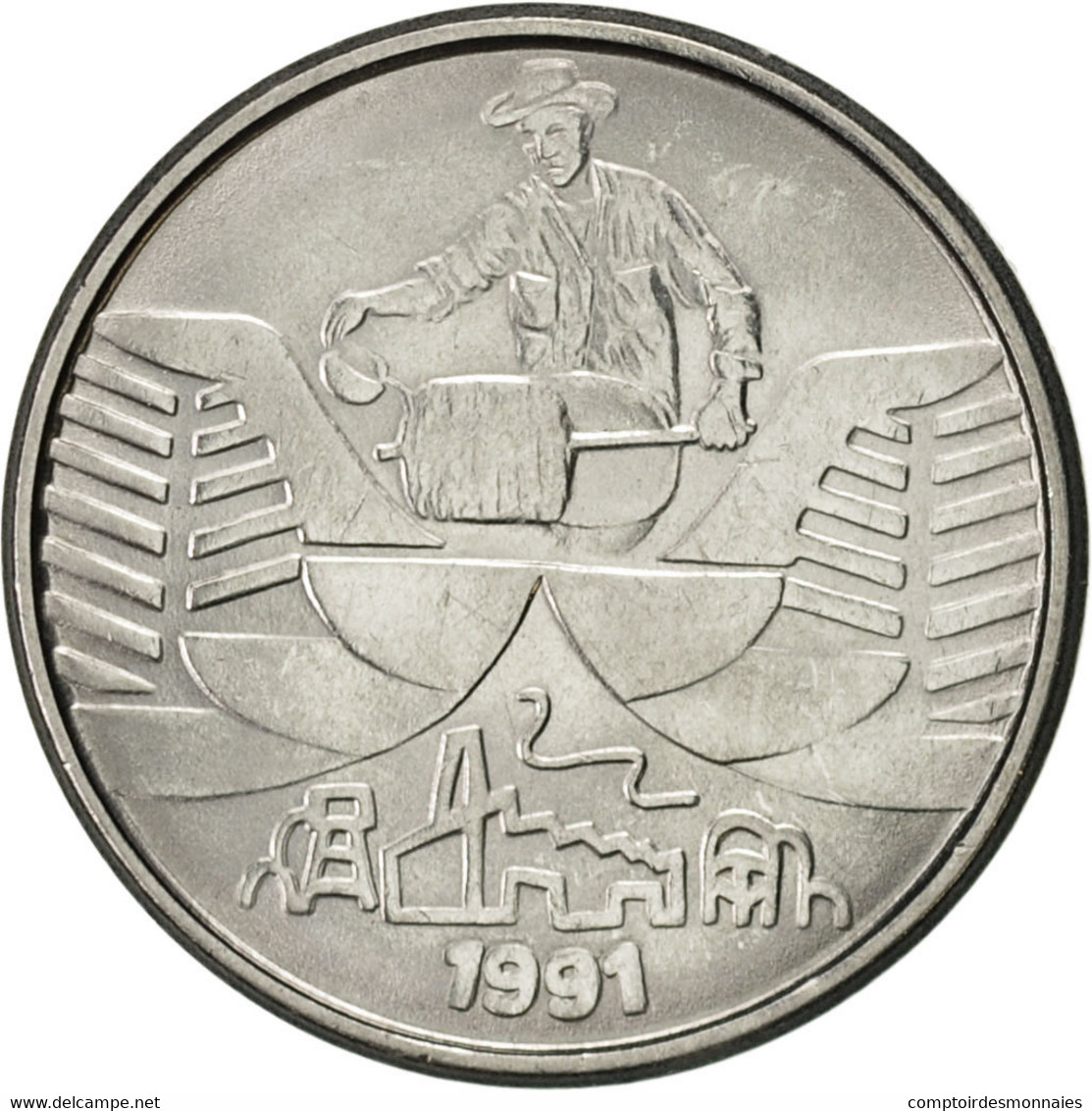 Monnaie, Brésil, 10 Cruzeiros, 1991, SUP, Stainless Steel, KM:619.1 - Brésil