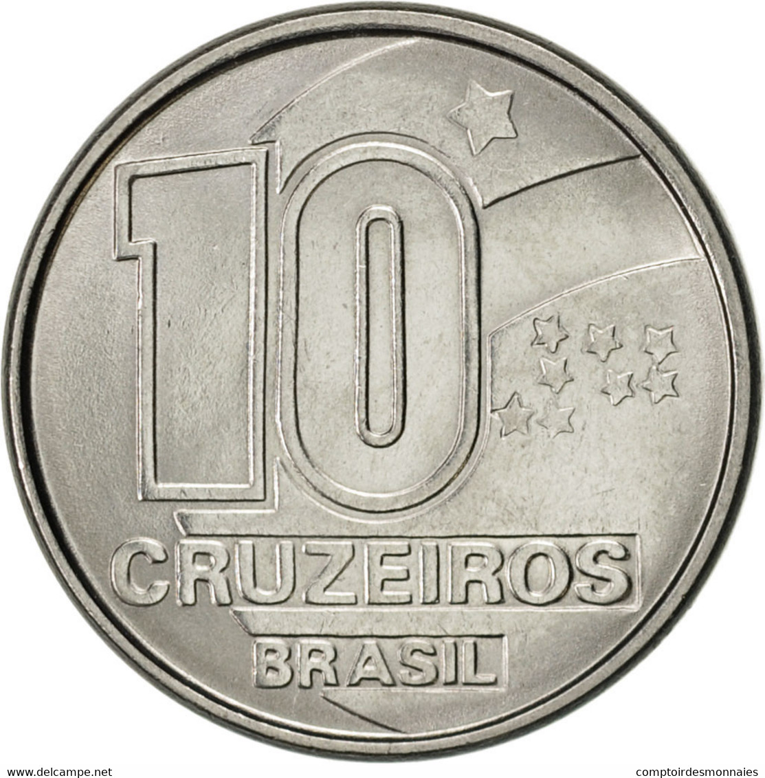 Monnaie, Brésil, 10 Cruzeiros, 1991, SUP, Stainless Steel, KM:619.1 - Brésil