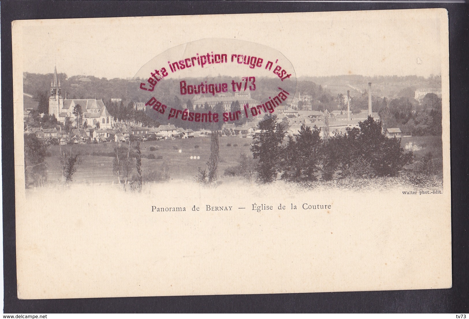 Q1087 - Panorama De BERNAY Eglise De La Couture - Eure - Bernay