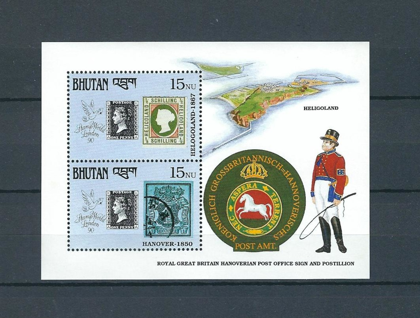 BHUTAN, 1990, Stamp World London'90  S-s. MNH - Bhoutan