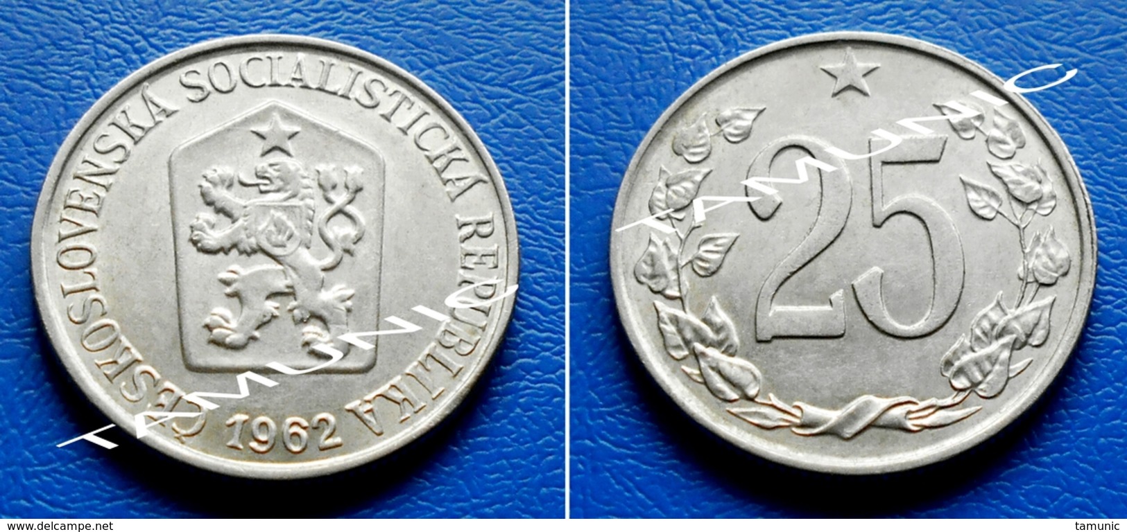 CZECHOSLOVAKIA CESKOSLOVENSKA 25 Haleru 1962 - CZECH LION WITH SOCIALIST SHIELD - Czechoslovakia