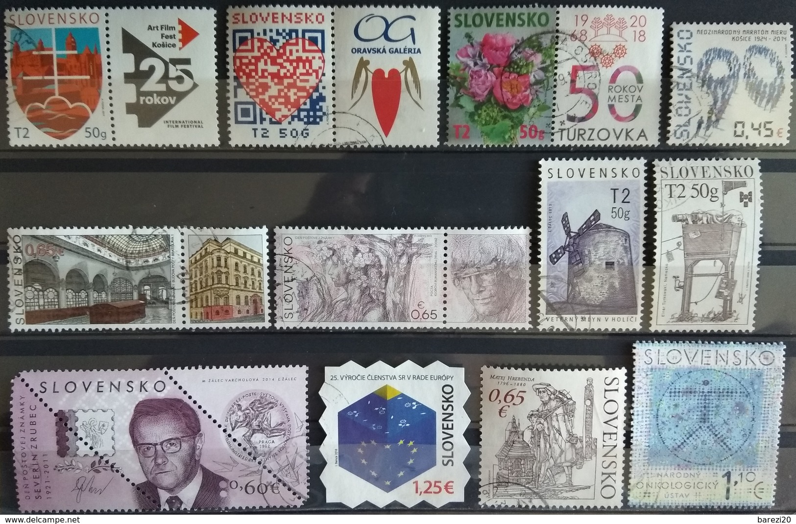 120 Used Postage Stamps, Slovakia (2009-2019) - Used Stamps