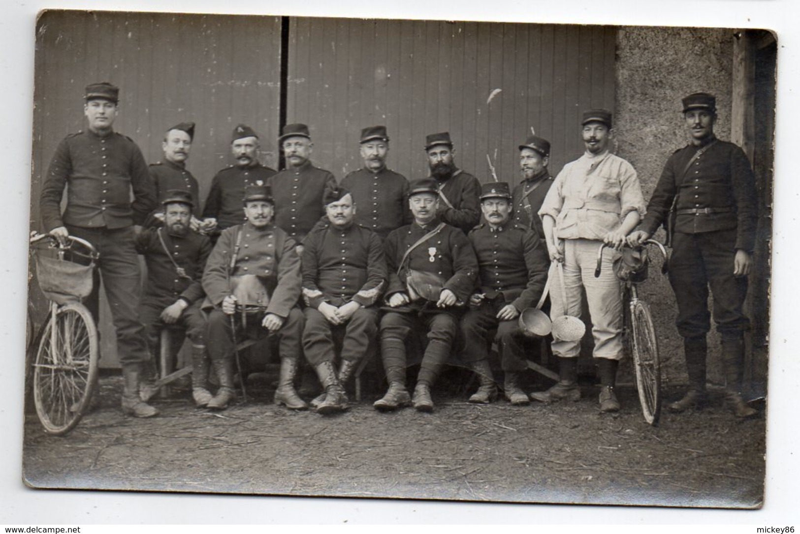 Près TOUL-Guerre 14-18--carte-photo De Personnages (soldats) De La 22ème Brigade-vélos-écrite  à La Ferme De Longeau-54 - Guerre 1914-18