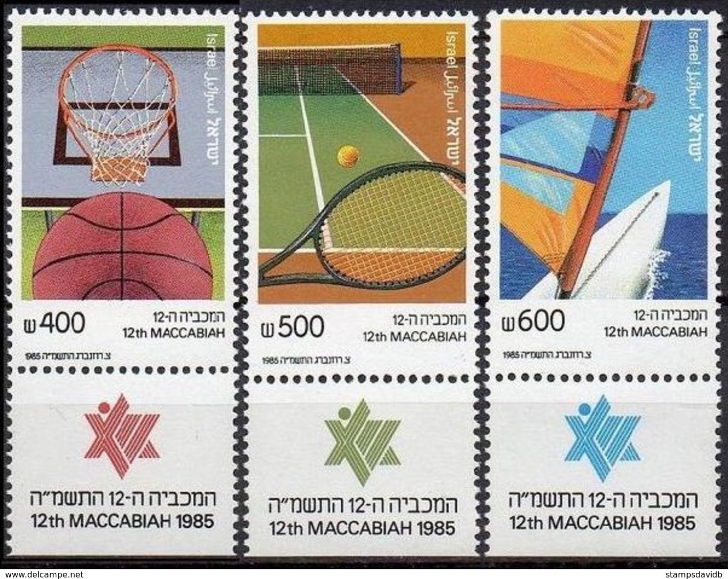 1985	Israel	1004-1006	Sport		4,50 € - Oblitérés (avec Tabs)