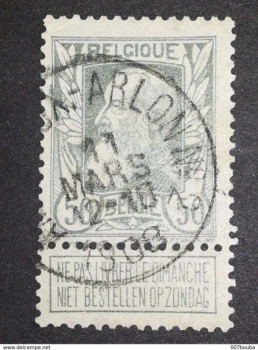 COB N ° 78 Oblitération Ambulant Bruxelles Arlon N°2 1908 - 1905 Grosse Barbe