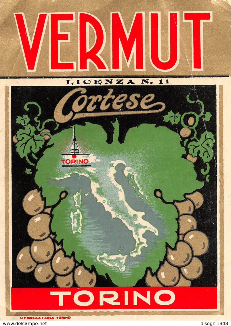 07748 "VERMUT CORTESE - TORINO" ETICH. ORIG. - Altri & Non Classificati