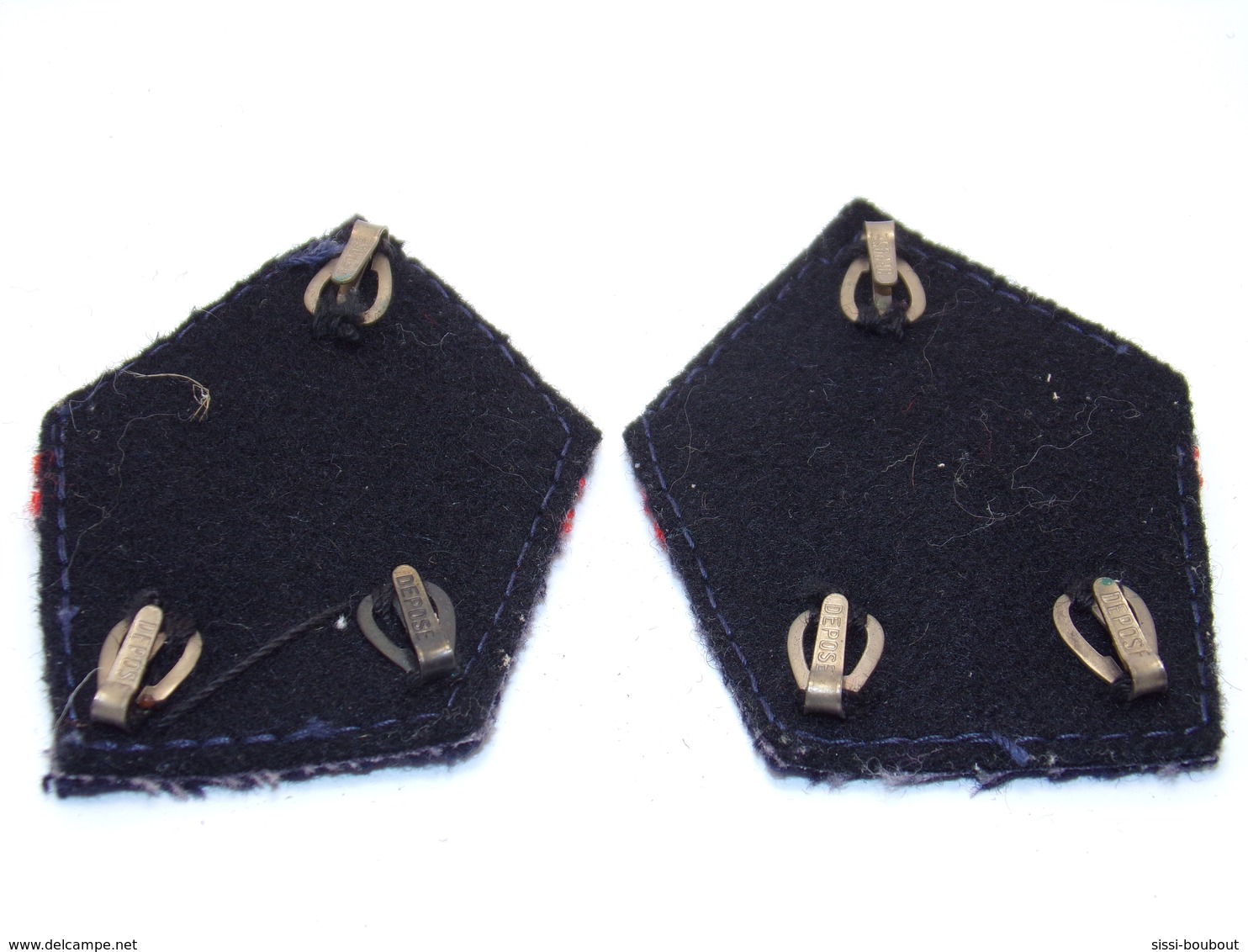 Ecusson Militaire Tissu/Patch - 46ème Régiment D'Infanterie (Paire Pattes De Col)- Military Badges P.V. - Ecussons Tissu