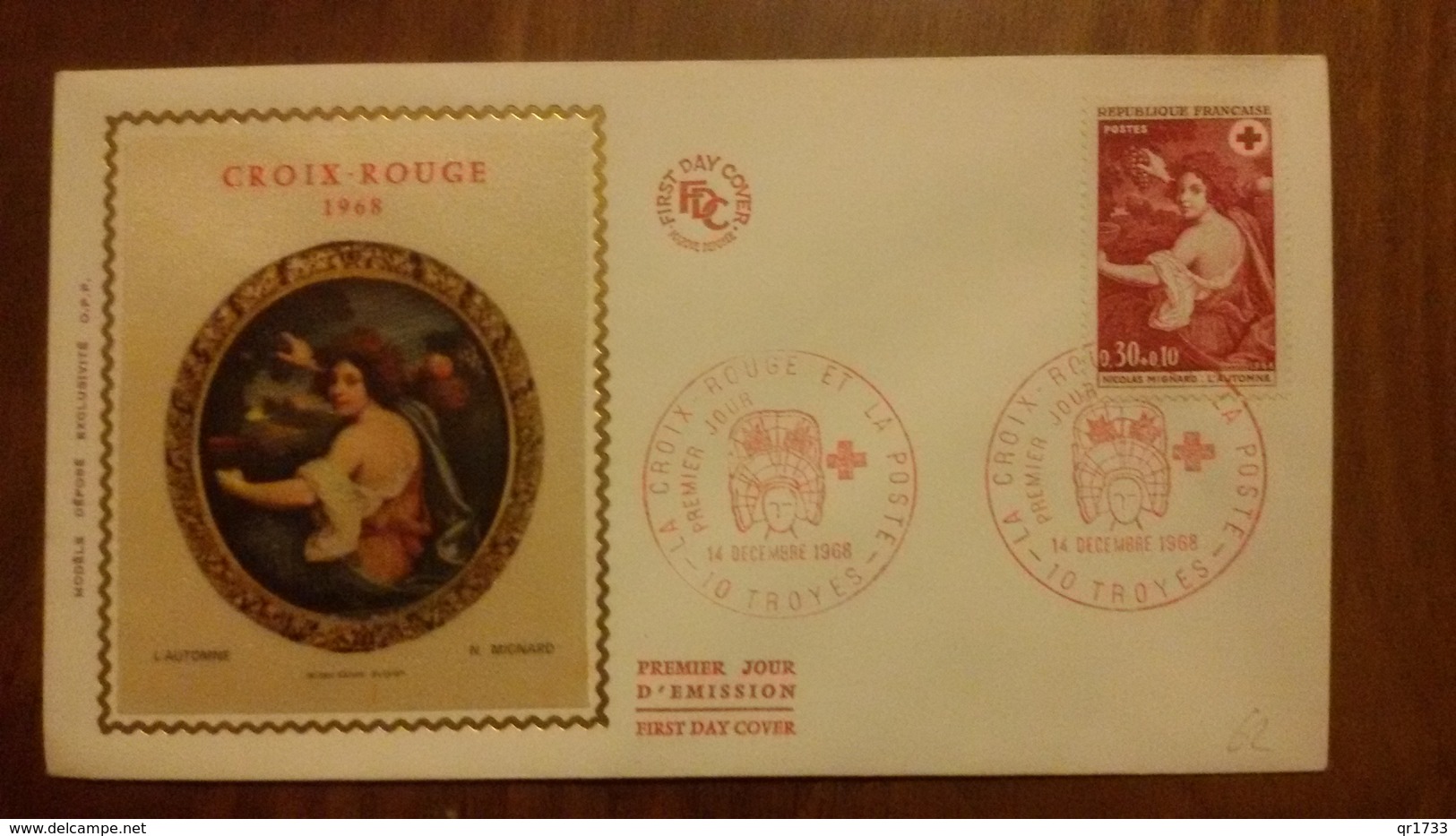 Premier Jour  FDC..  LA  CROIX  ROUGE  Et  La  POSTE  ..1968  TROYES - Ohne Zuordnung