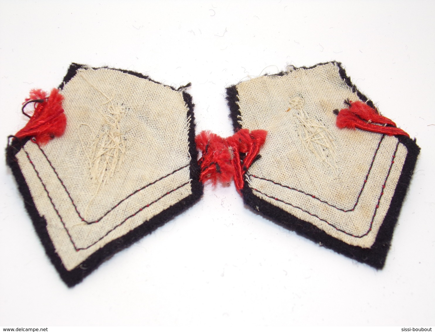 Ecusson Militaire Tissu/Patch - Régiment D'Infanterie (Paire Pattes De Col)- Military Badges P.V. - Patches