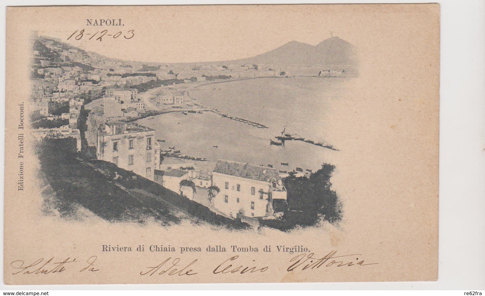 NAPOLI, Riviera Di Chiaia,  Ediz. F.lli Bocconi   - F.p. - Fine '1800 - Napoli (Naples)