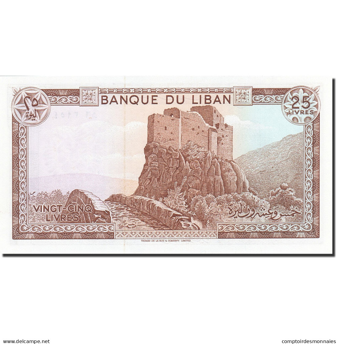 Billet, Lebanon, 25 Livres, 1964-1978, 1983, KM:64c, SPL - Liban