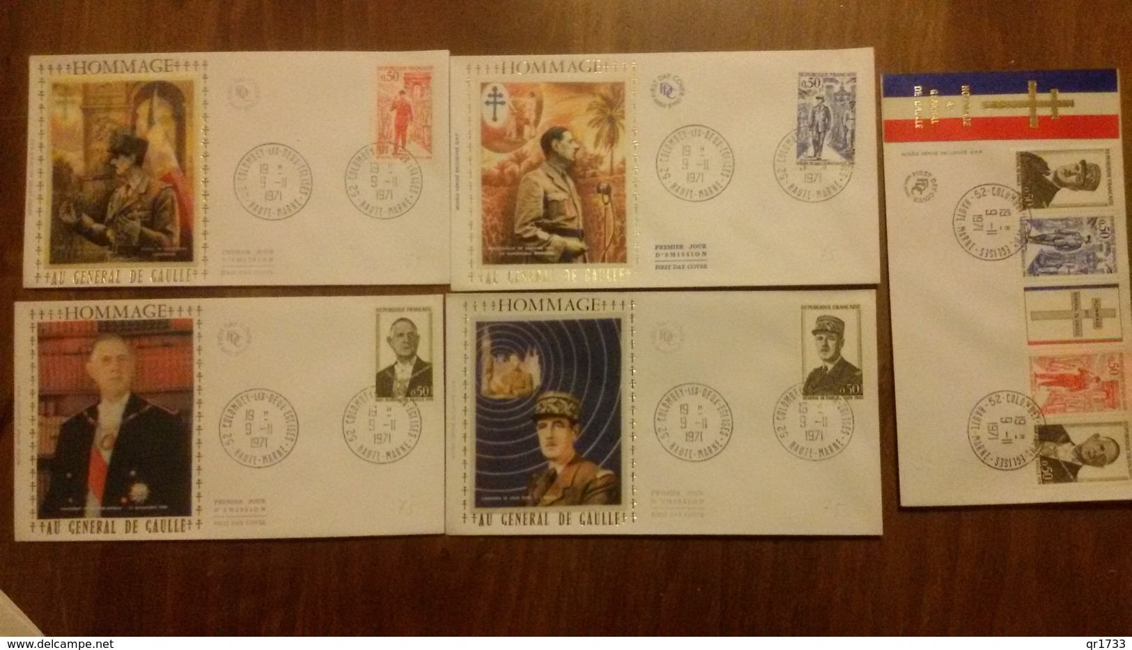 Premier Jour  FDC..  HOMMAGE  GENERAL  DE  GAULLE .. COLOMBEY LES DEUX EGLISES  .. HAUTE MARNE 1971 - Unclassified