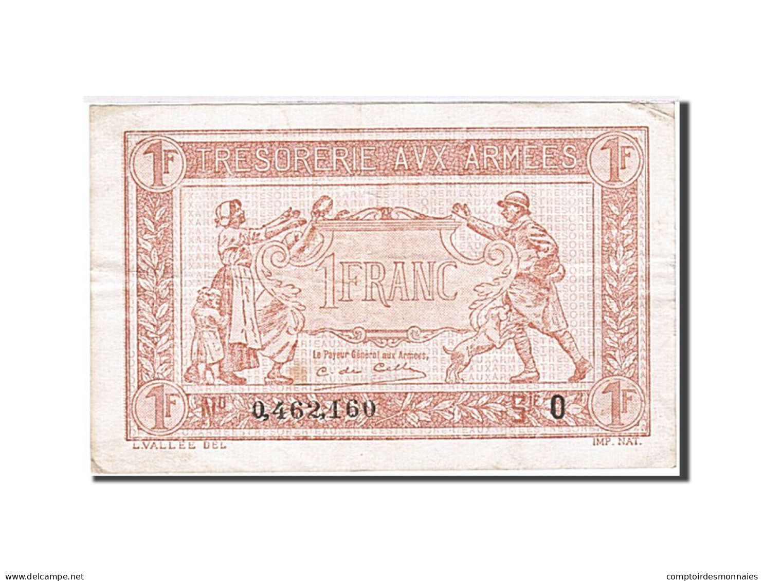 Billet, France, 1 Franc, 1919, 1919, TTB, Fayette:VF 4.2, KM:M5 - 1917-1919 Army Treasury