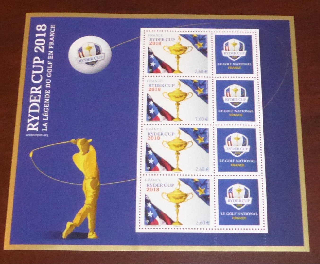 France - 2018 - N°Yv. BF144 - Golf / Ryder Cup - Neuf Luxe ** / MNH / Postfrisch - Neufs